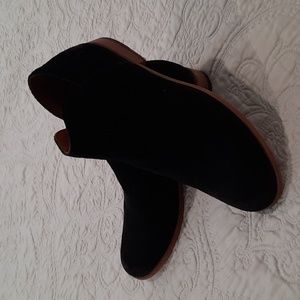 Frye black suede booties